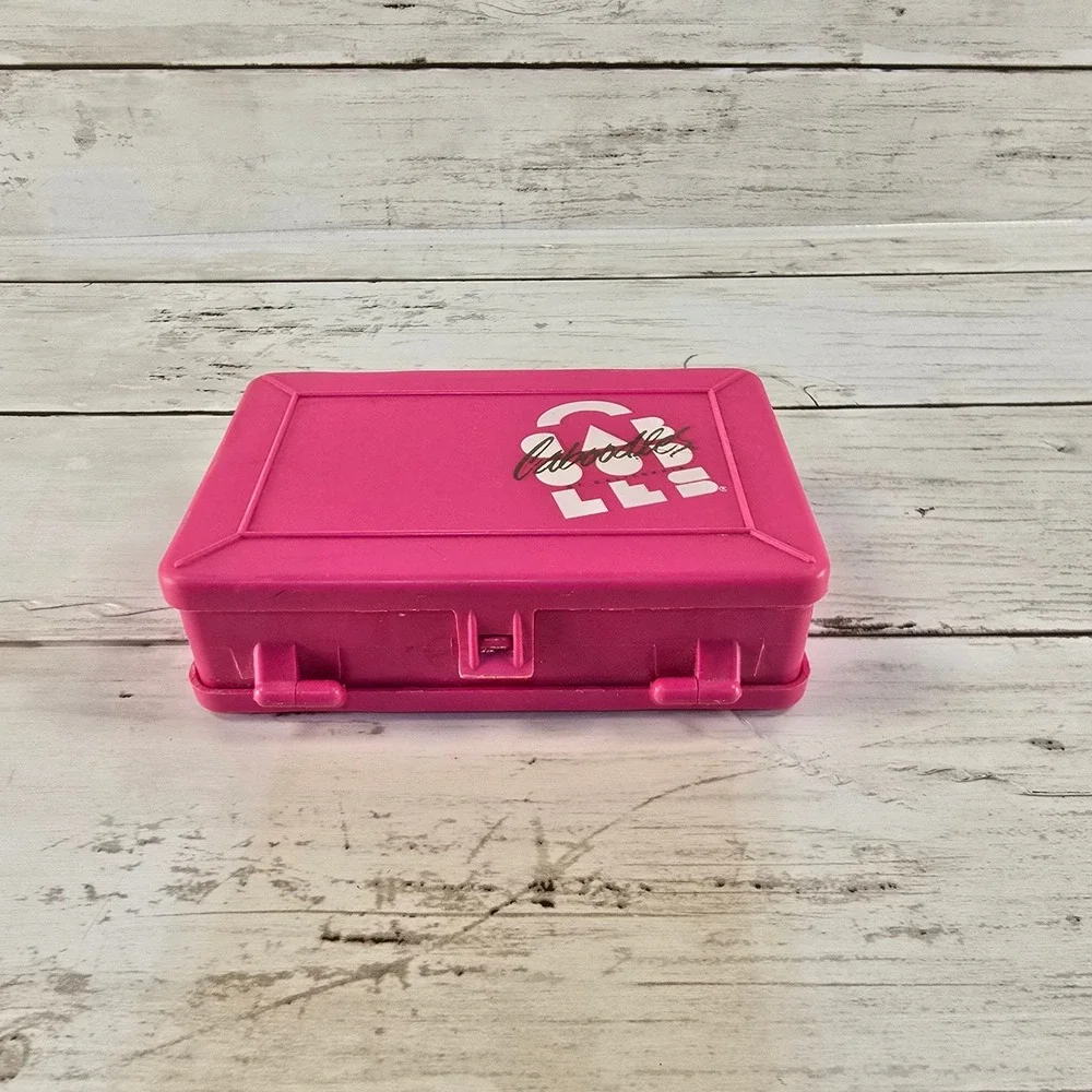 Vintage Caboodles Pink Small Double Sided Makeup Jewelry Organizer Case 90s